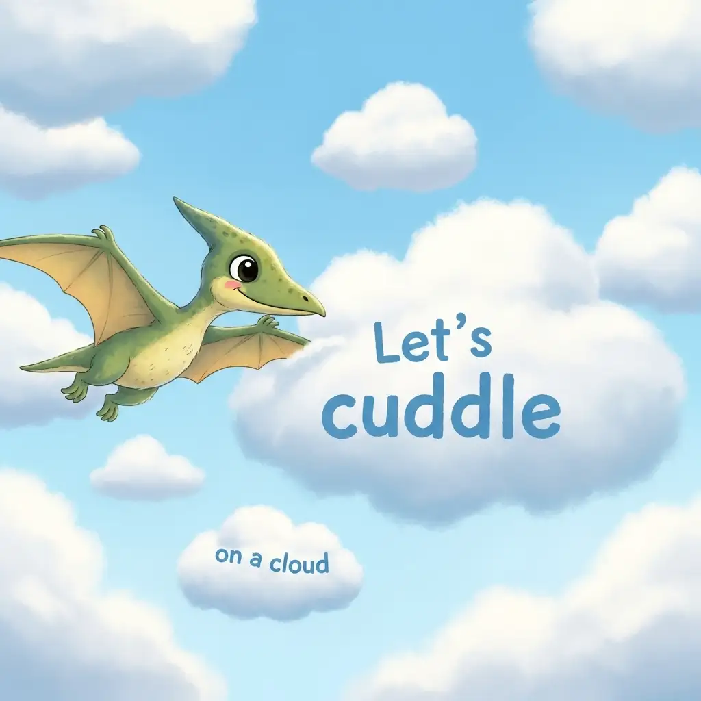 Cute Pterodactyl Puns Let’s cuddle on a cloud.