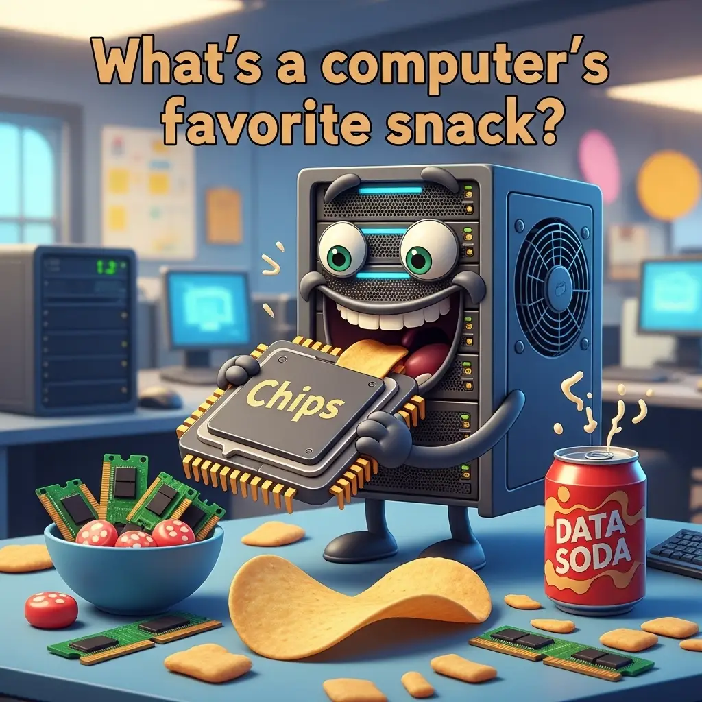 Funny Meta AI Questions What’s a computer’s favorite snack
