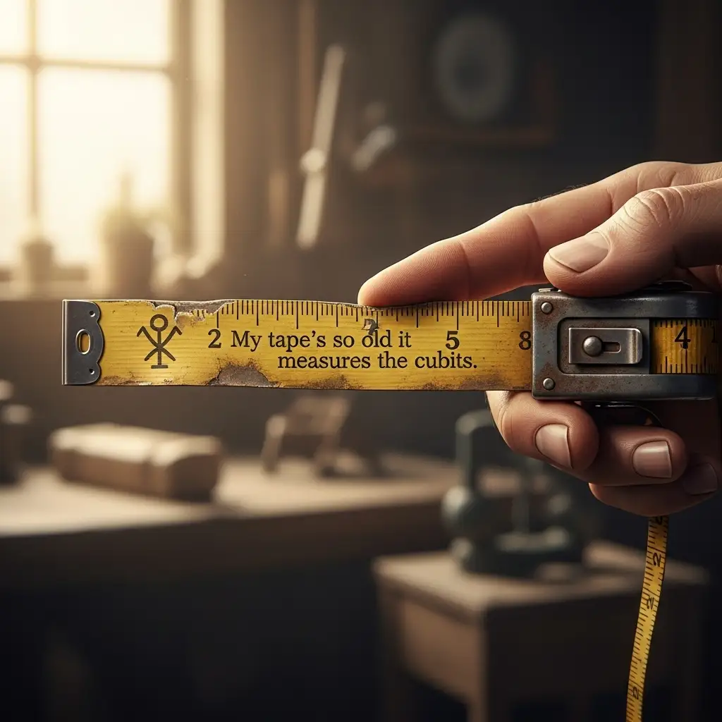 Measuring Tape One-Liners My tape’s so old it measures cubits.