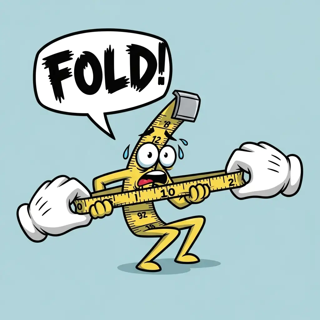 Measuring Tape Puns The tape’s safe word “Fold.”