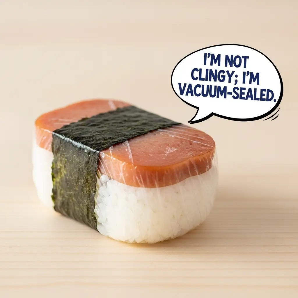 Spam Musubi Puns I’m not clingy; I’m vacuum-sealed.