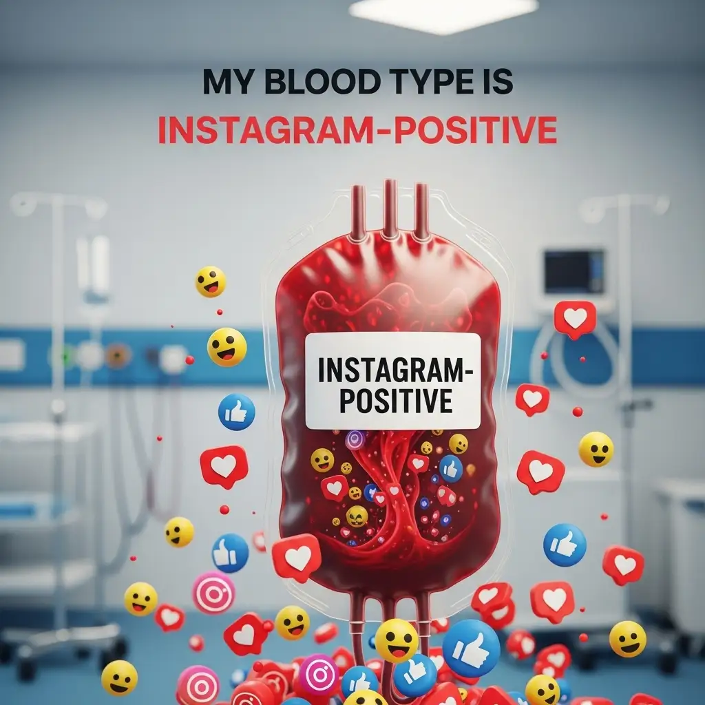 Vascular Puns Captions My blood type is Instagram-positive.